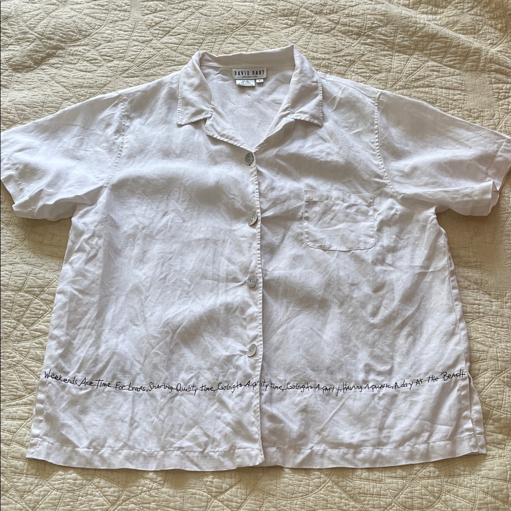 Vintage White Button Down Shirt